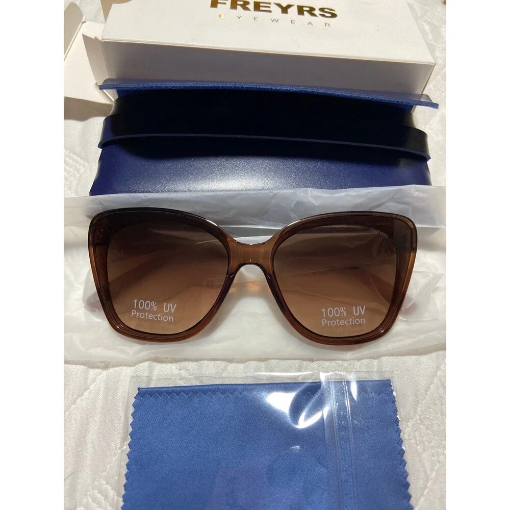 freyrs sunglasses FREYRS Grace brown Womens sunglasses NEW in box with case nib